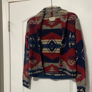 Denim & Supply Ralph Lauren Red and Blue Cardigan Sweater